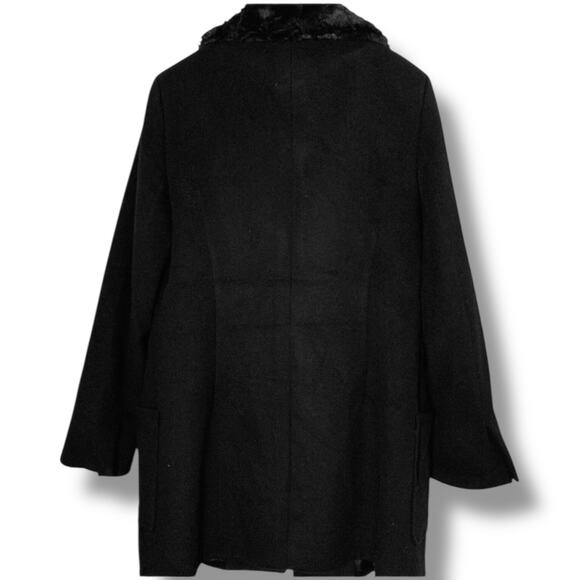 Jacqueline Conoir Wool Designer Coat Women's Sz 10 Modern Chic Jackie O Full Zip - Picture 3 of 10